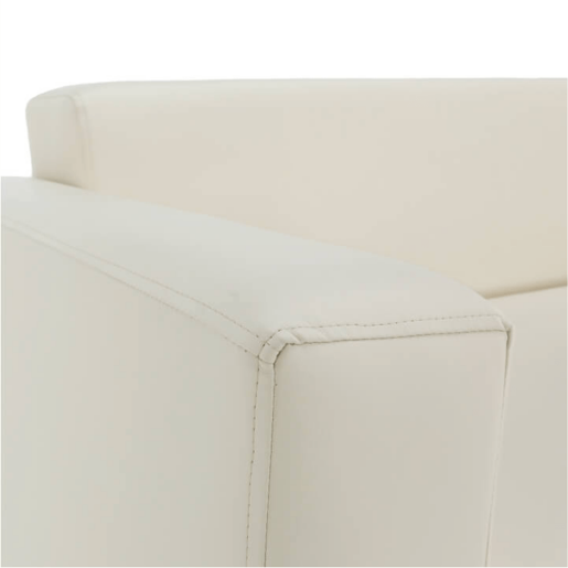 Canapea 3 locuri piele ecologica bej Homke 205x80x63 cm 