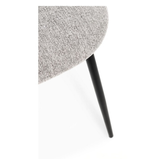 Set 4 scaune otel negru textil gri Tanya 51x54x77 cm