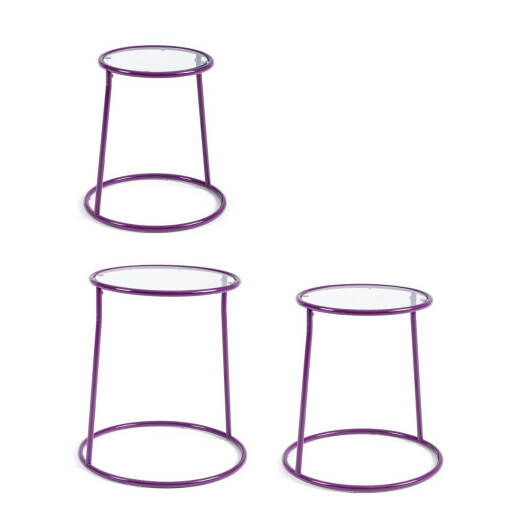 Set 3 masute mov Magia Ø48,5x52h; ø44x48h; ø40x42,5h