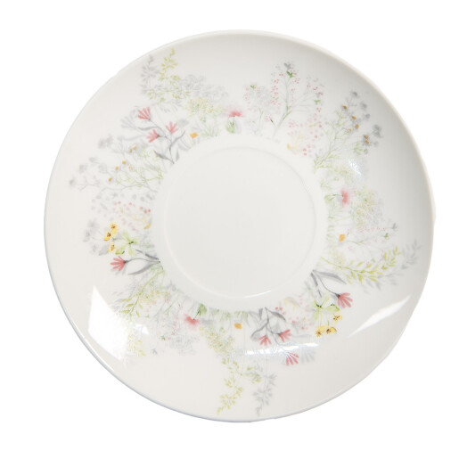 Ceascu cu farfurioara portelan multicolor Summer 12x9x6 cm, 14x2 cm, 250 ml