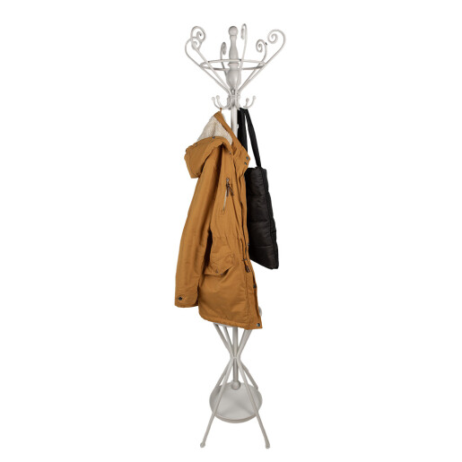 Cuier pardoseala metal alb 50x50x180 cm