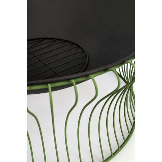 Vatra foc otel negru verde Maylis Ø78x 34,50h