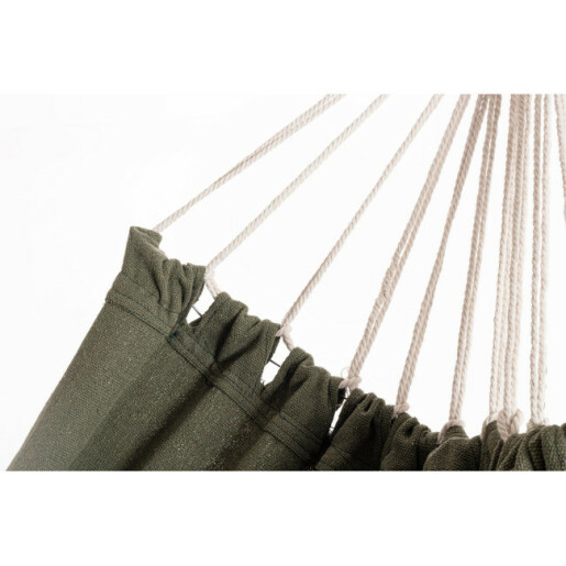 Hamac bumbac poliester alb verde Eldoris 200x100 cm