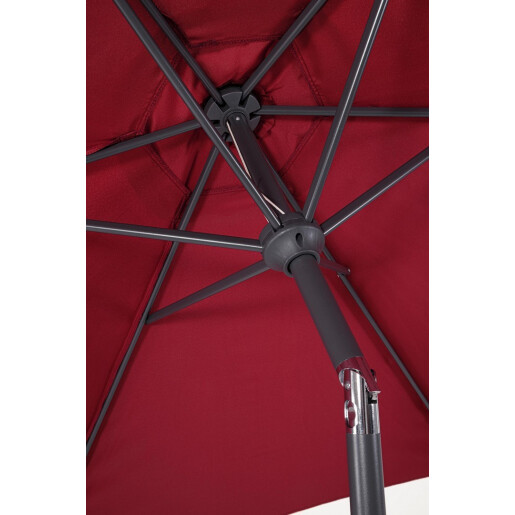 Umbrela gradina gri rosu Khalife Ø270x235h