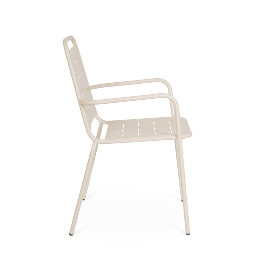 Set 6 scaune gradina otel Yara 50x57.5x87h