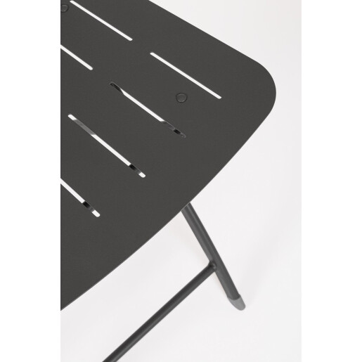 Set 2 scaune gradina otel gri charcoal Yasmine 44x50x85h