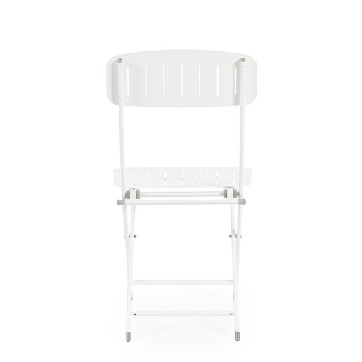 Set 2 scaune gradina otel alb Yasmine 44x50x85h