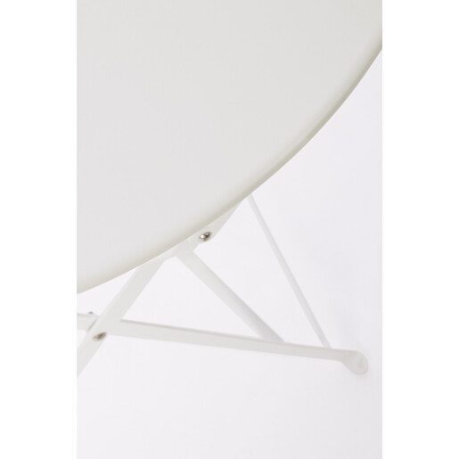Set mobilier gradina otel alb Austin 41x46x80h (x2); :ø60x71h