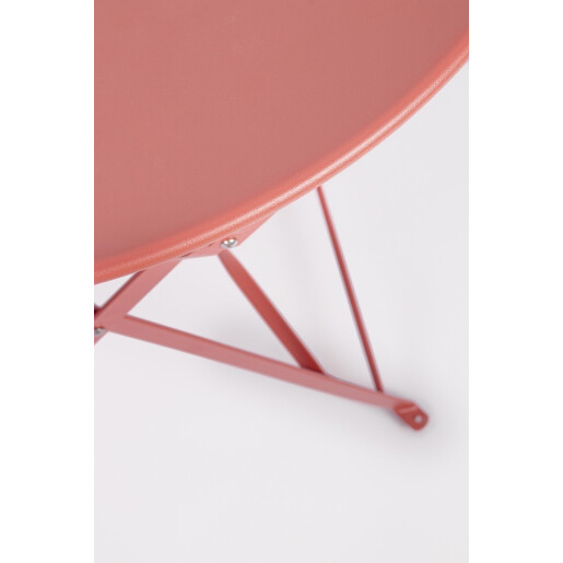 Set mobilier gradina otel caramiziu Austin 41x46x80h (x2); ø60x71h