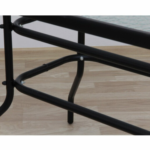 Masa gradina sticla securizata otel Demat 120x70x70 cm 