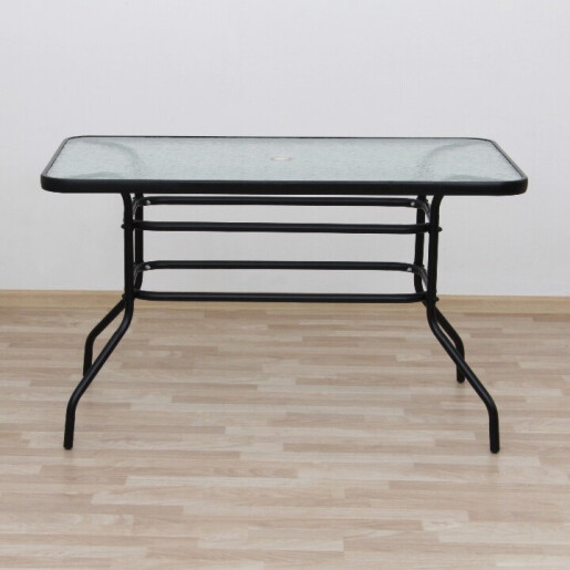 Masa gradina sticla securizata otel Demat 120x70x70 cm 