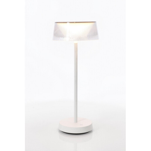 Veioza cu led otel alb Caral Ø15,4x36,5h