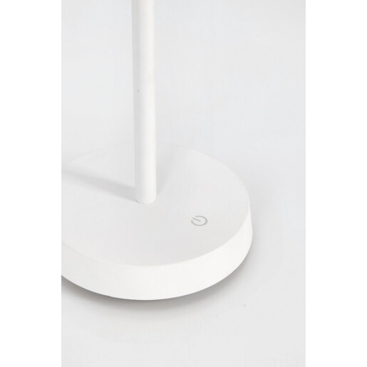 Veioza cu led otel alb Caral Ø15,4x36,5h