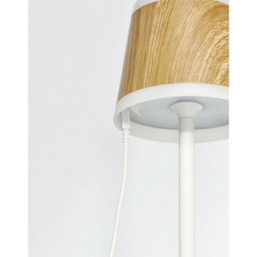 Veioza cu led otel alb polipropilena natur Ø11x38,5h