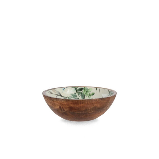 Bol lemn email multicolor Thara Ø18x6,5h