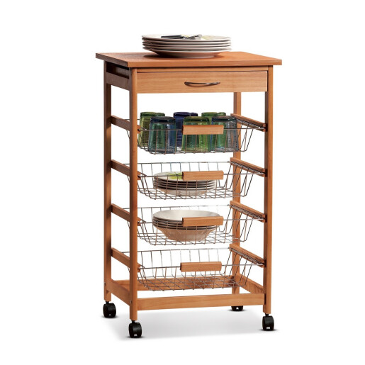 Carucior servire mdf maro 47 x 37 x 82 h