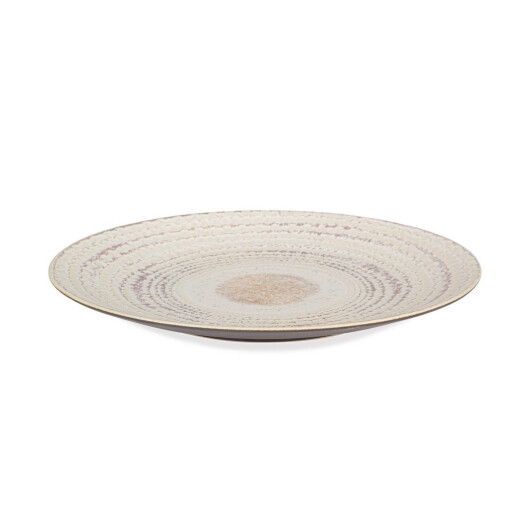 Set 6 farfurii piatra alba bronz Braga Ø27x5,5h