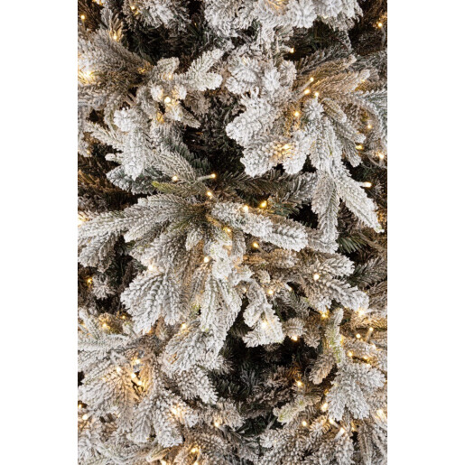 Brad artificial verde, zapada, cu leduri Berkshire Ø170x270h