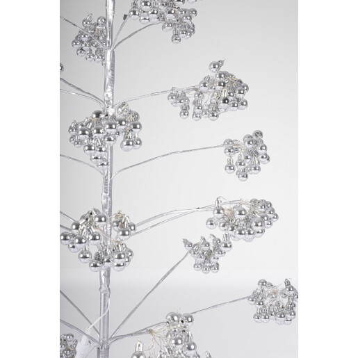Copac decorativ argintiu cu leduri Glint Ø70×150h