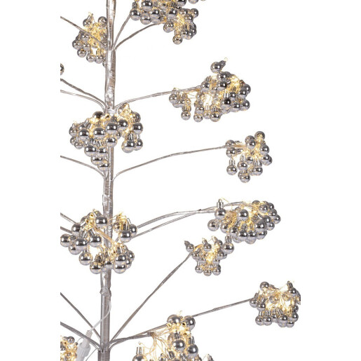 Copac decorativ argintiu cu leduri Glint Ø70×150h