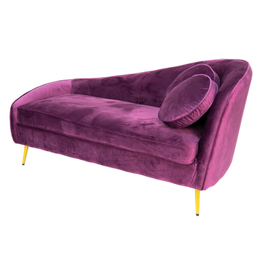 Canapea catifea violet otel auriu 154x73x82 cm
