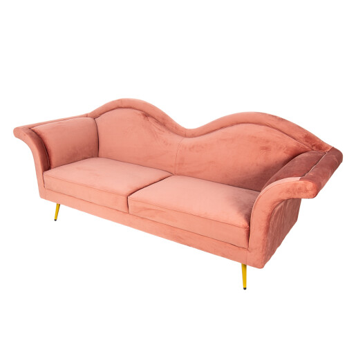 Canapea textil roz 215x73x85 cm