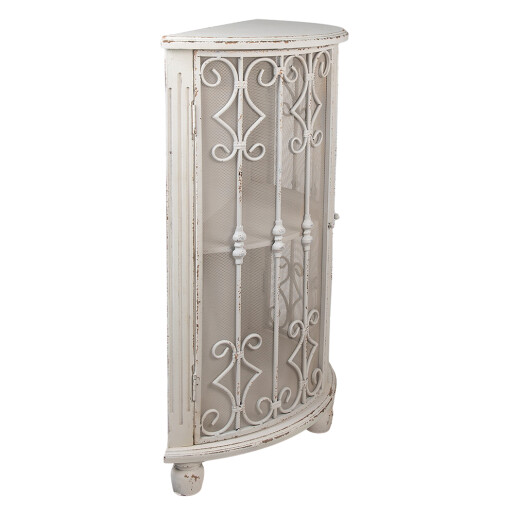 Comoda lemn fier alb antichizat 81x32x103 cm