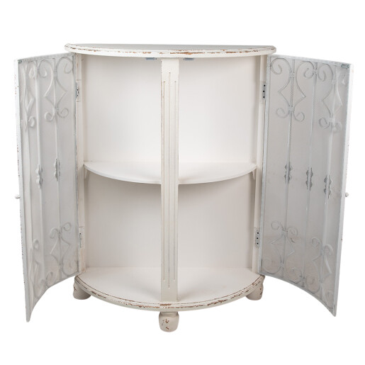Comoda lemn fier alb antichizat 81x32x103 cm