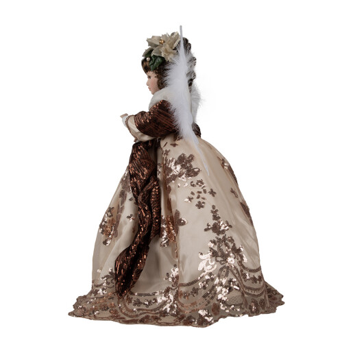 Figurina Inger textil bej alb 50x30x65 cm
