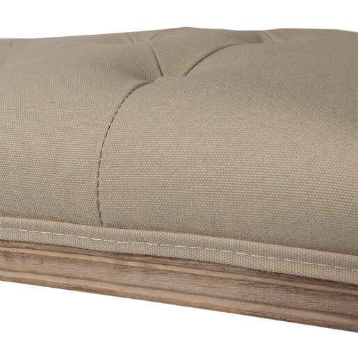Bancuta lemn maro textil bej 113x44x60 cm