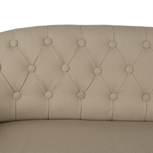 Bancuta lemn maro textil bej 104x55x70 cm