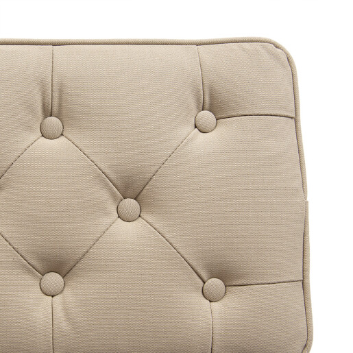 Taburet  lemn maro textil bej 50x36x47 cm
