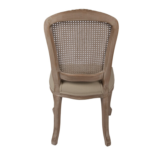 Scaun lemn maro textil bej 52x49x95 cm