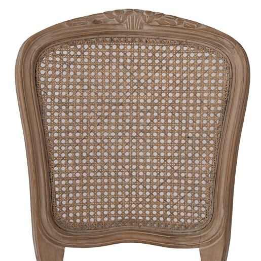 Scaun lemn maro textil bej 52x49x95 cm