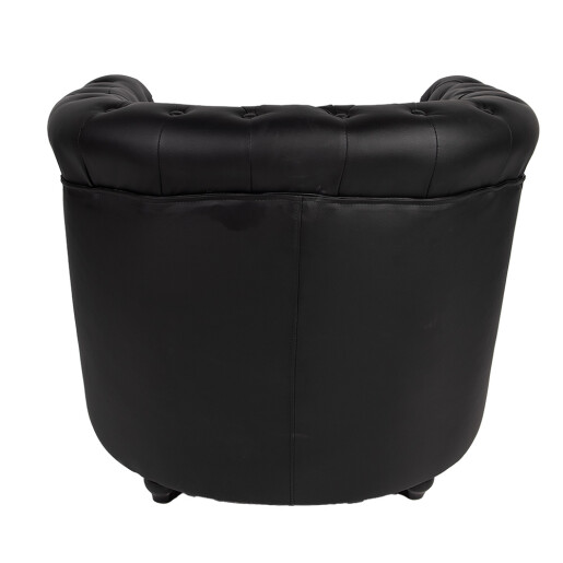 Fotoliu piele ecologica neagra 80x75x72 cm