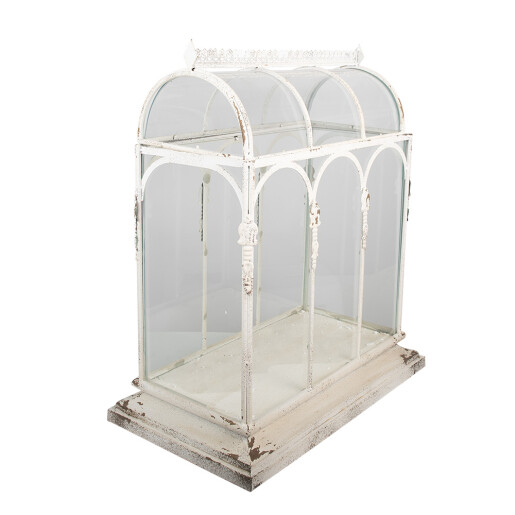 Mini sera fier sticla 56x32x65 cm