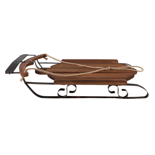Sanie decorativa metal lemn maro 71x39x14 cm