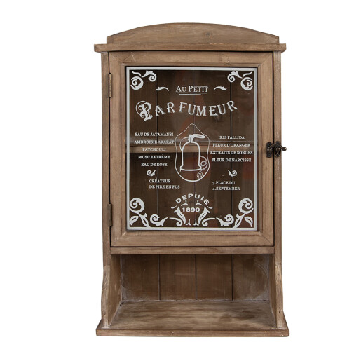 Dulapior perete lemn sticla 32x15x54 cm