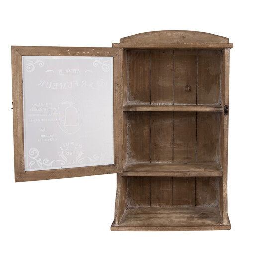 Dulapior perete lemn sticla 32x15x54 cm