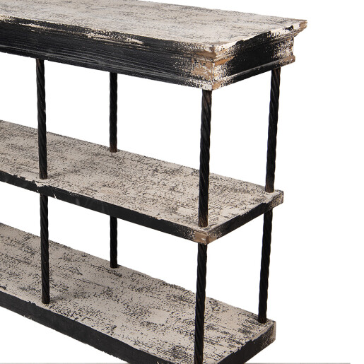 Consola bej negru vintage 120x40x90 cm