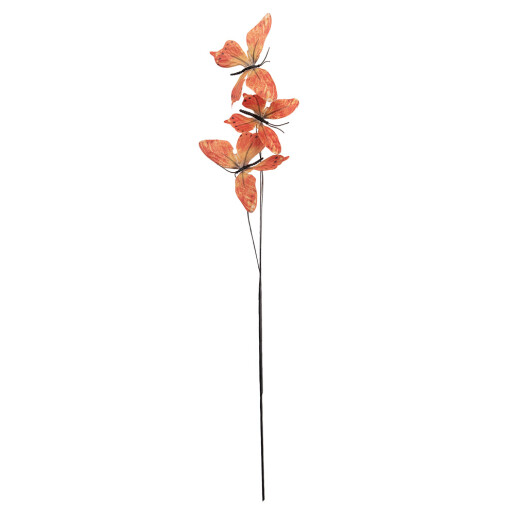 Crenguta decorativa Fluturasi portocaliu negru ID 10x10x65 cm