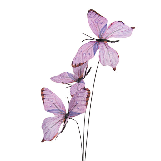 Crenguta decorativa Fluturasi violet 10x10x65 cm