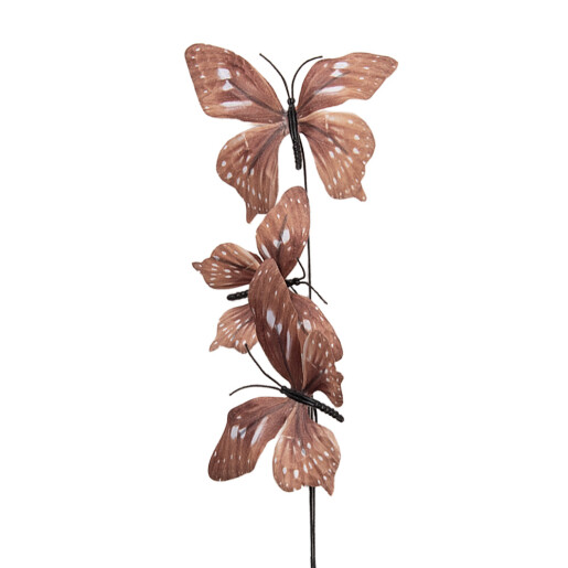 Crenguta decorativa Fluturasi maro 10x10x65 cm
