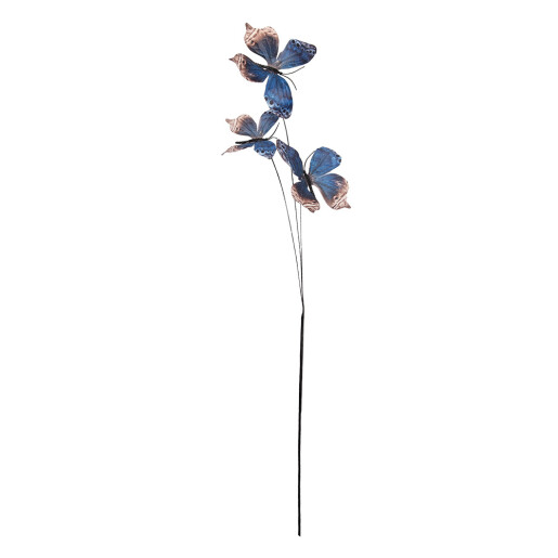 Crenguta decorativa Fluturasi maro albastru HD 10x10x65 cm