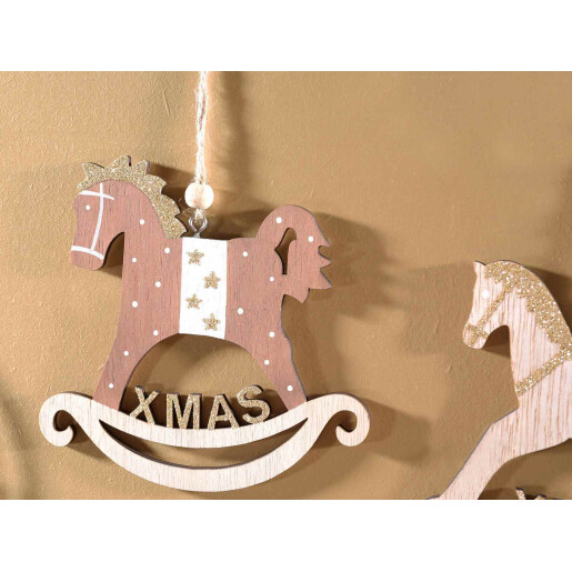 Set 4 ornamente brad Craciun 12x11 cm