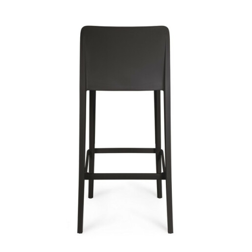 Set 4 scaune bar polipropilena neagra Chloris 48x44x102h