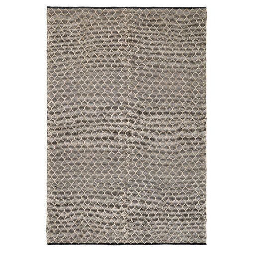 Covor poliester negru natur Dhawan 200x300 cm