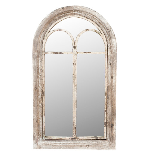 Oglinda perete mdf gri antichizat 55x5x95 cm