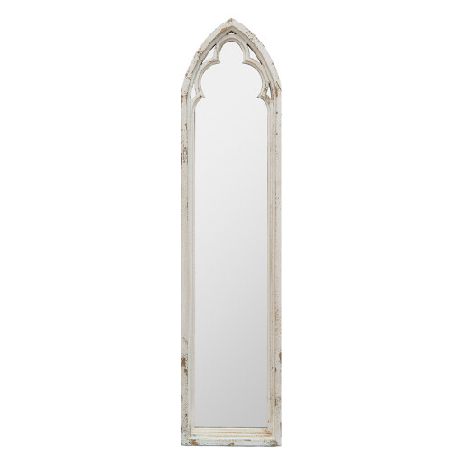 Oglinda perete gri antichizat 28x4x120 cm