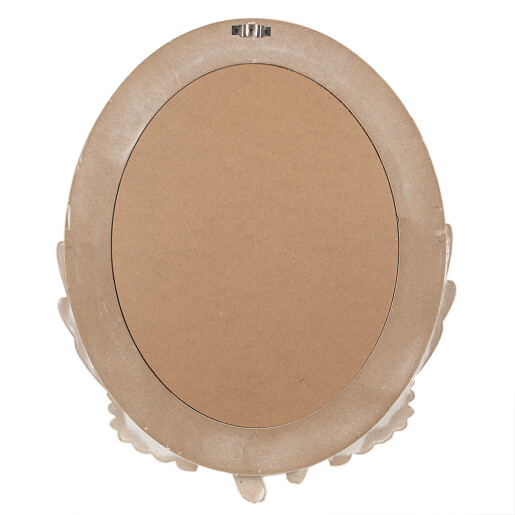 Oglinda perete mdf alb antichizat 50x5x60 cm